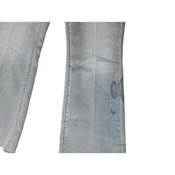 L'AGENCE Kendra High Rise Cropped Flare Raw Hem Grey Jeans Women's 25 FLAW - Picture 6 of 12